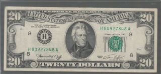 1974 (h) $20 Twenty Dollar Bill Federal Reserve Note St.  Louis Vintage Currency