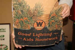 Large Vintage 1930 ' s Westinghouse Light Bulbs Lightbulb Gas Oil 21 