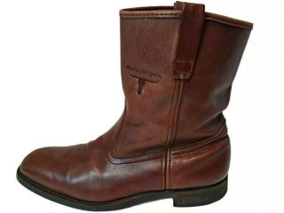 Vtg Mason Western Model 914 Mens Tanned Leather Classic Cowboy Boots Size 11b