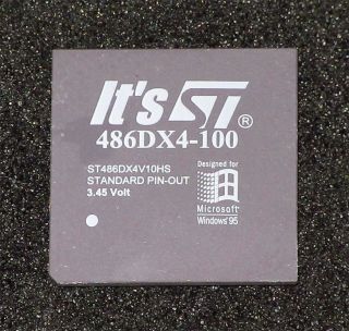 Vintage,  Very Rare St 486dx4 - 100 Processor St486dxv10hs 100mhz 33mhz Fsb 168 - Pin