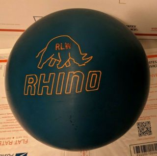 Vintage Brunswick Rhino 15 Lb Bowling Ball – Blue Vtg Ad55479 Drilled