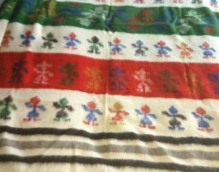 Guatemala Hand Woven Artisan Wool Stadium/car Blanket Mayan 46 " X 82 "