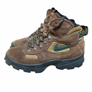 Vtg Nike Air Acg Leather Hiking Boots Shoes Women’s Size 6.  5 Brown 148002