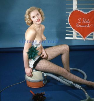 Vintage Stereo Realist Photo 3d Stereoscopic Slide Art Nude I Hate Housework