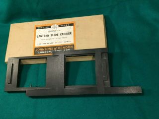 Vintage Wooden Magic Lantern Slide Carrier Johnson with Automatic Lifting Device 3