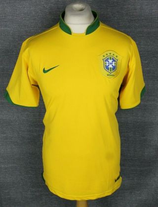 Vintage Brazil Home Football Shirt 06 - 08 Mens Large Nike Rare