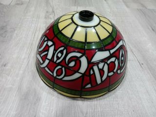 Vintage Coca - Cola Tiffany Style Stained Glass Plastic Shade From 6 Ft Floor Lamp