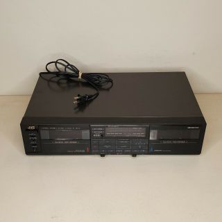 Vintage Jvc Td - W60j Stereo Double Cassette Tape Deck Player 2 Speed Synchro Dub