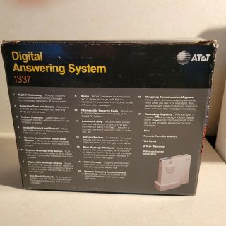 AT&T Digital Answering System Machine 1337 Vintage 1990 2