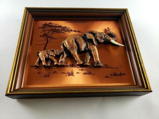 VTG 3D Framed Photo Art - Elephant - Kruger National Park - South Africa 2