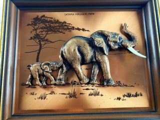 VTG 3D Framed Photo Art - Elephant - Kruger National Park - South Africa 3