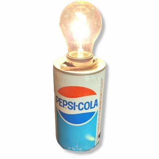 Vintage Pepsi Cola Can Light Lamp W/ Bulb