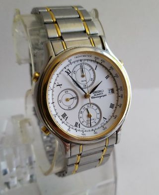 Seiko Chronograph Vintage Gents Watch 7t32 - F010 Spares/repairs