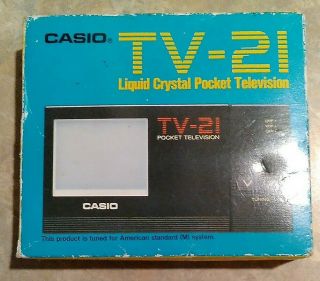 Vintage Casio Tv - 21 Liquid Crystal Pocket Television Japan Uhf Vhf