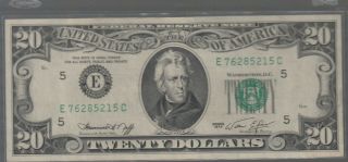 1974 (e) $20 Twenty Dollar Bill Federal Reserve Note Richmond Vintage Currency