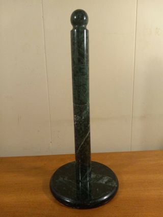 Vintage Green Marble Paper Towel Holder Kitchen Counter Stand
