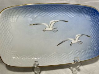 Vintage Bing & Grondahl Denmark Seagulls Ceramic Tidbitbit Cookie Dish Plate 2