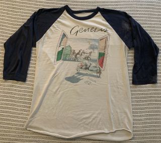 Genesis Tour Shirt 1982 Vintage Baseball Tee T Shirt Phil Collins