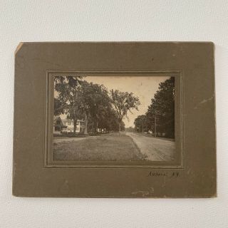 Antique Cabinet Card Photograph Homestead Dirt Road Street View Amherst Nh