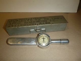 Vintage Apco Mossberg Torque Wrench 1/4” Drive 0 - 75 Inch Lbs In Metal Case Rare