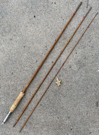 Vintage South Bend 8 1/2’ Bamboo Fly Fishing Rod 3 - Piece