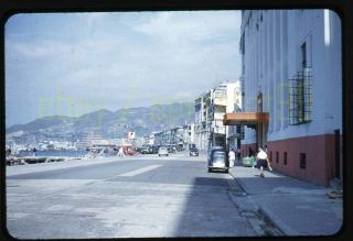 Waterfront / Harbor View - C1950s Hong Kong China - Vtg Red Border 35mm Slide