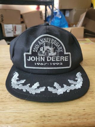 Vintage John Deere 25th Anniversary K - Products Trucker Snapback Hat Usa Made