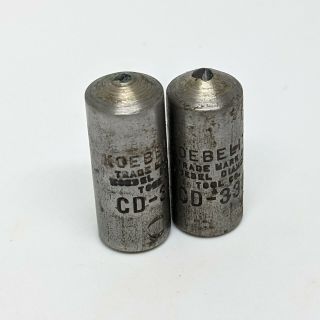 Koebelite Cd - 332 Diamond Tipped Machinist Points 7/16 " Od - Vintage Usa Punch