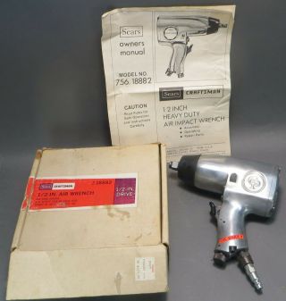 Vintage Sears Craftsman 756 - 18882 1/2 " Drive Pneumatic Air Impact Wrench
