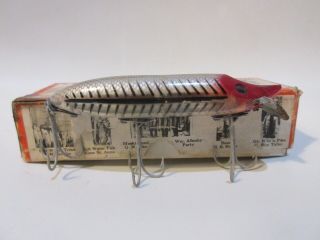 Vintage Heddon Vamp Spook Xrs Silver Shore W/ Correct Brush Box