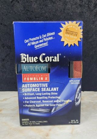 Blue Coral Autofom Fomblin A - Automotive Surface Sealant Discontinued Vintage