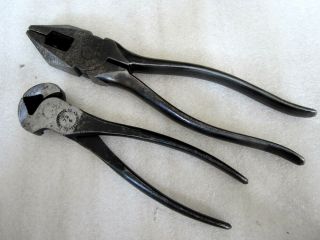 Vintage Crescent Linesman End Cutting Pliers 72 - 6 1950 - 8 Made In Usa