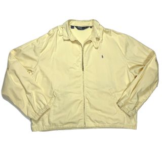 Vintage 90’s Polo Ralph Lauren Harrington Jacket Canary Pastel Yellow Size Xxl