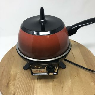 Vintage Oster Electric Fondue Pot Set Hot Dip Pan Pot With Lid 100