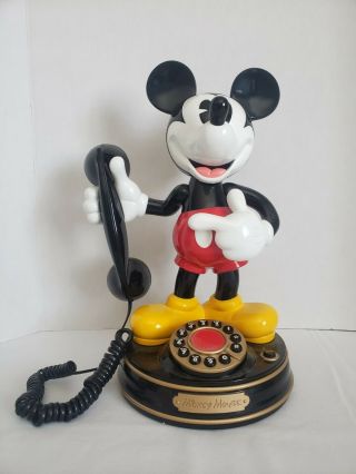 Vintage 1997 Mickey Mouse Animated Talking Telephone Telemania Disney
