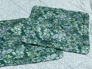 Pair Laura Ashley Bramble Berry Standard Pillow Shams Floral Vintage Euc