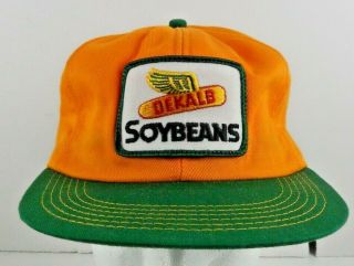 Vintage Dekalb Soybeans Seed Cap Hat Snapback K - Brand Products Usa Patch