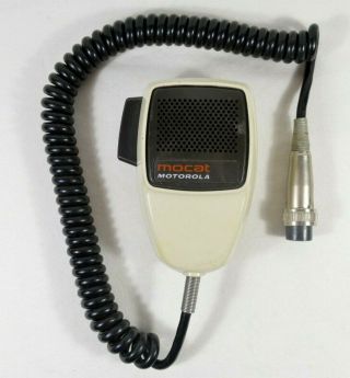 Vtg Motorola Mocat 4 - Pin Microphone For Mocom Motrac Fm Radios