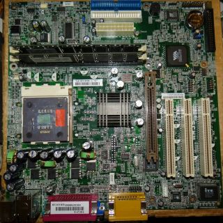Fic Am35 - L Socket 462 Motherboard Amd With Cpu Vintage Recapped