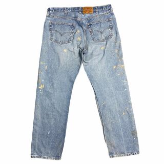 VTG 90 ' s Levi ' s 501 XX Button Fly Blue Denim Pants Jeans Size 40x32 USA Light 2