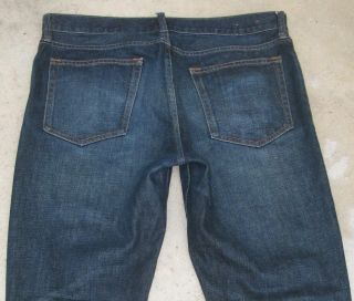 J.  Crew Vintage Slim Straight Jeans Mens Sz 34 X 33 Distressed 100 Cotton