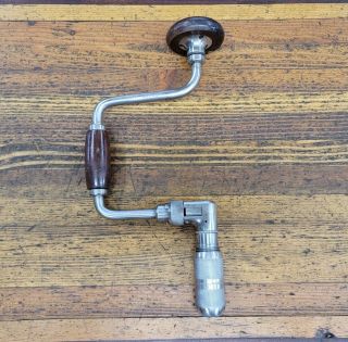 Vintage Tools Rare Hand Drill Auger Bit Rosewo0d Brace Millers Falls Holdall ☆
