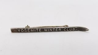 Vintage 925 Sterling Silver Yosemite Winter Club Ski Brooch Lb101