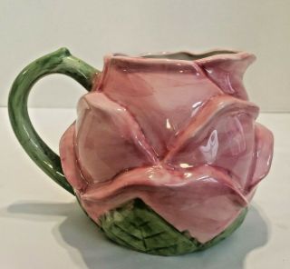 Vintage Seymour Mann Les Roses Hand Painted Ceramic Pitcher
