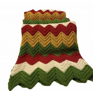 Vintage 70’s Hand Crocheted Afghan