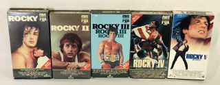 Vintage Video Store 70s 80s 90s Vhs Rocky Movie Set Rocky I Ii Iii Iv V 1 - 5