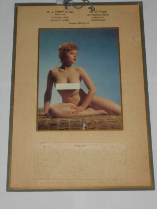 Vintage 1968 Pin - Up Calendar Vicky Kennedy / Margaret Nolan By Harrison Marks