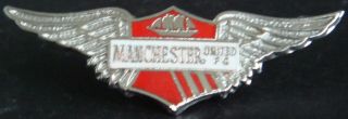 Manchester United Vintage 1970s 80s Badge Maker Aew B;ham Brooch Pin 45mm X 15mm