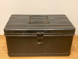 Vintage Military Ammo Metal Box Memorabilia,  Storage,  Tool Chest 10c004630272