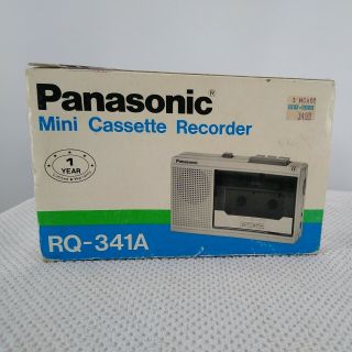 Vintage Panasonic Rq - 341a Mini Cassette Tape Recorder Player W/ Ac Adapter